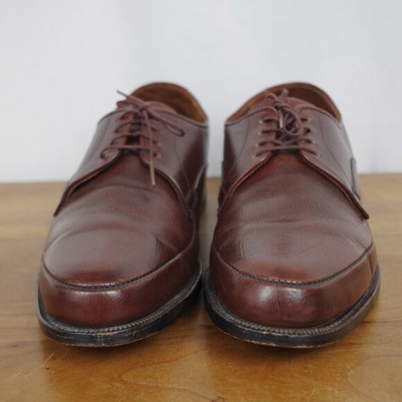 Vintage USA Made Walk-Over Norwegian Derby Brown Leather Shoes Size 8.5 Wide main image 7